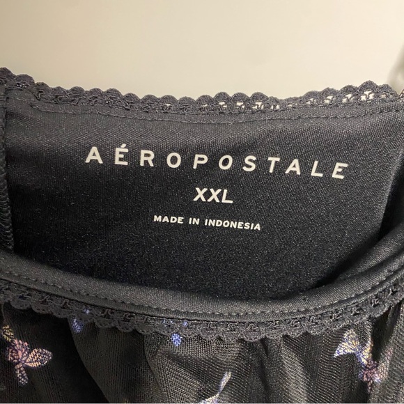 Aeropostale Butterfly Print Scoop-Neck Mesh Slip Dress - Picture 4 of 8